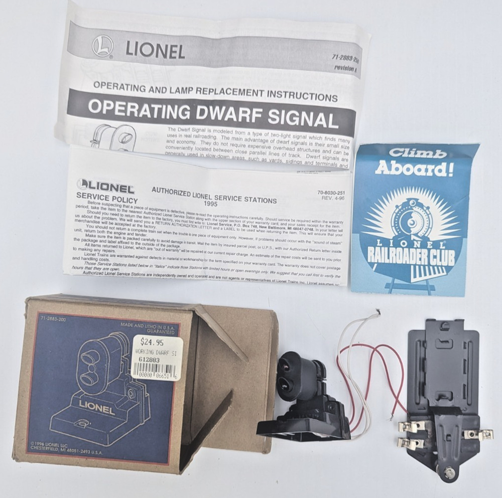 Lionel O Gauge #148 No. 6-12883 Dwarf Signal 1996 Untested
